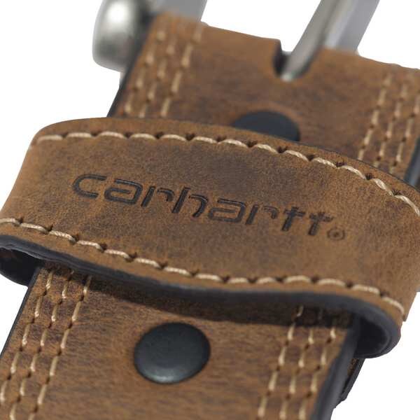 Carhartt Carhartt Triple Stitch Belt, Brown, Top Grain Saddle Leather, 56 in Length, 1 3/8 in Width - A000550720118