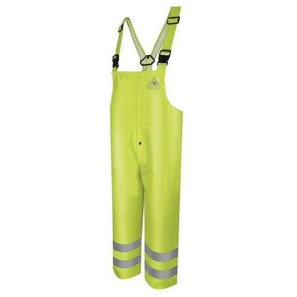 Bulwark Arc Flash Rain Bib Overall, 24 cal/sq cm ATPV, M, 28 3/4 in Inseam, Polyurethane, Fly Front w/Snaps - BXN4YE RG M