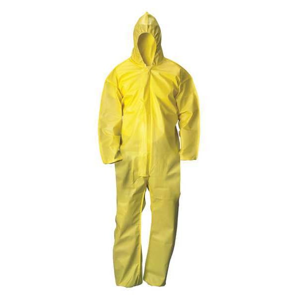 Condor Disposable Coveralls, Hooded, 3XL, Chem Basic, Storm Flap, Zipper, Elastic Cuff, Elastic Ankle - 30LV49