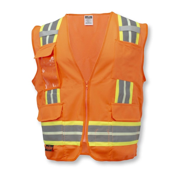Radians Hi-Vis Surv 2Tone Safety Glow Vest-Org-XL - SV6GLOXL