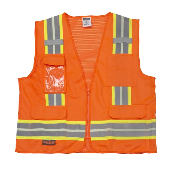 Radians Hi-Vis Surv 2Tone Safety Glow Vest-Org-XL - SV6GLOXL