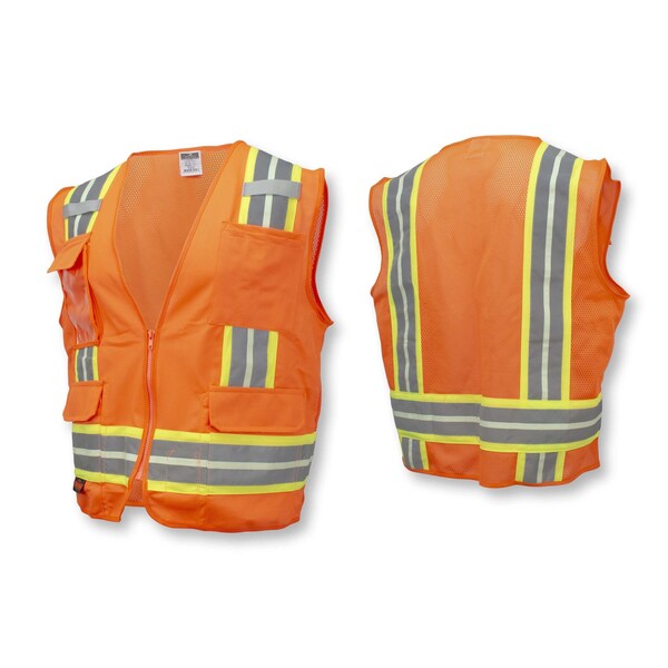 Radians Hi-Vis Surv 2Tone Safety Glow Vest-Org-XL - SV6GLOXL