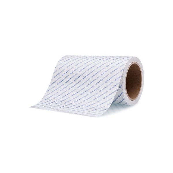 Defensor plateado Cinta de película antimicrobiana para múltiples usos, 60' de altura x 7' de ancho, transparente - TP-015-7-60