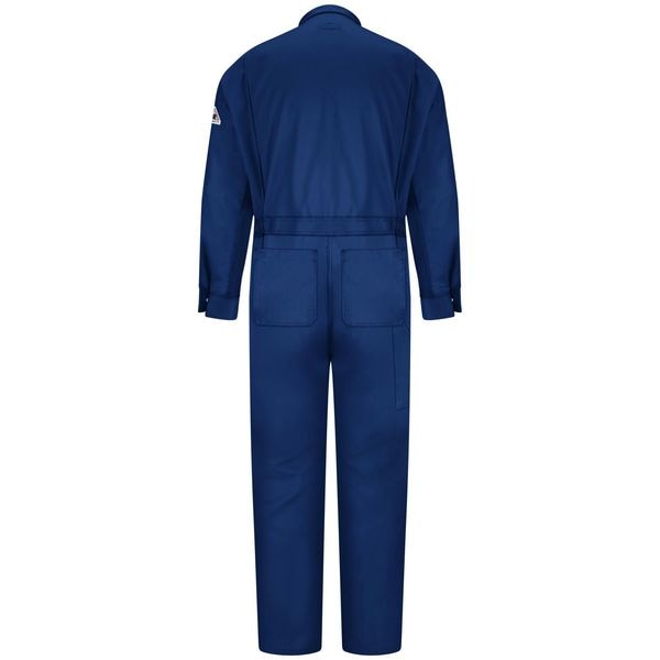 Bulwark Coverall, 12 cal/sq cm ATPV, 2XL, 30 1/2 in Inseam, 88% Cotton/12% Nylon, Zipper - CLB6NV RG 52