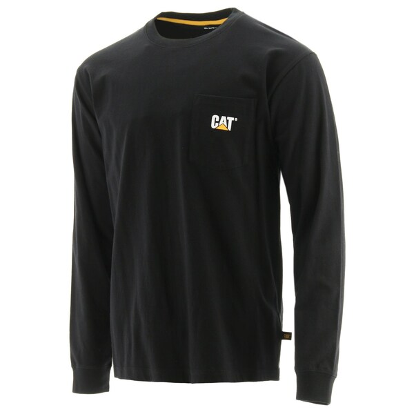 Cat Workwear Long Sleeve T-Shirt, 60% Cotton 40% Polyester, L - 1510053-016