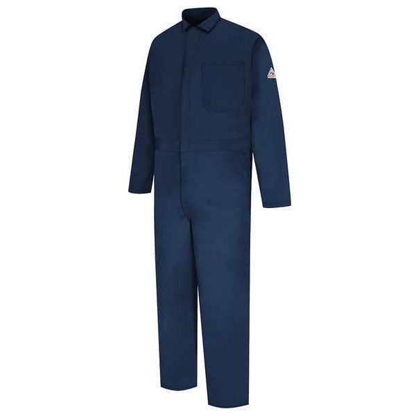 Bulwark Coverall, 11 cal/sq cm ATPV, 5XL, 32 1/2 in Inseam, 100% Cotton, Zipper - CEC2NV RG 64