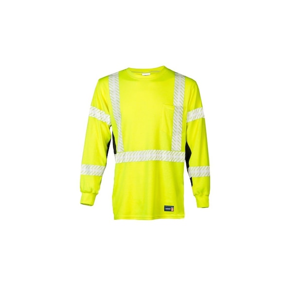 Kishigo Premium Black Series FR Long Sleeve T-Shirt, Yellow/Lime, 2XT - F506-2XT