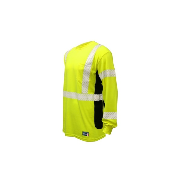 Kishigo Premium Black Series FR Long Sleeve T-Shirt, Yellow/Lime, 2XT - F506-2XT