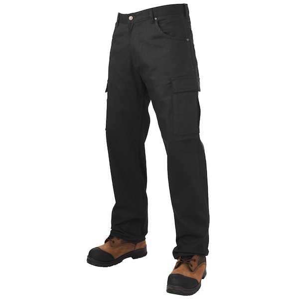 Tough Duck Pants, 52, BLACK, 98% Cotton/2% Spandex - 601016