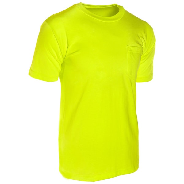 Kishigo M, Lime, Not ANSI Compliant, Short Sleeve T-Shirt - 9124-M