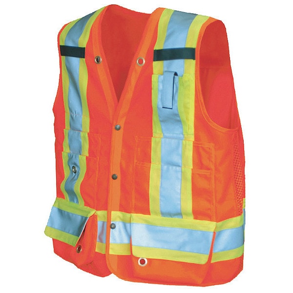 Viking High Visibility Vest, Class 2, XL, Orange - U6195O-XL