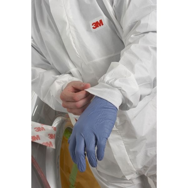3M Disposable Coveralls, Hooded, M, PSD #4540+, Zipper, Knit Cuff, Elastic Ankle, Serged Seam - 4540-M