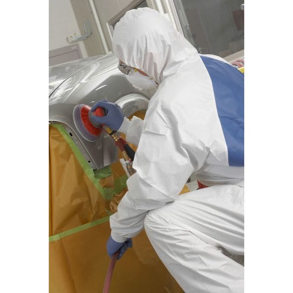 3M Disposable Coveralls, Hooded, M, PSD #4540+, Zipper, Knit Cuff, Elastic Ankle, Serged Seam - 4540-M