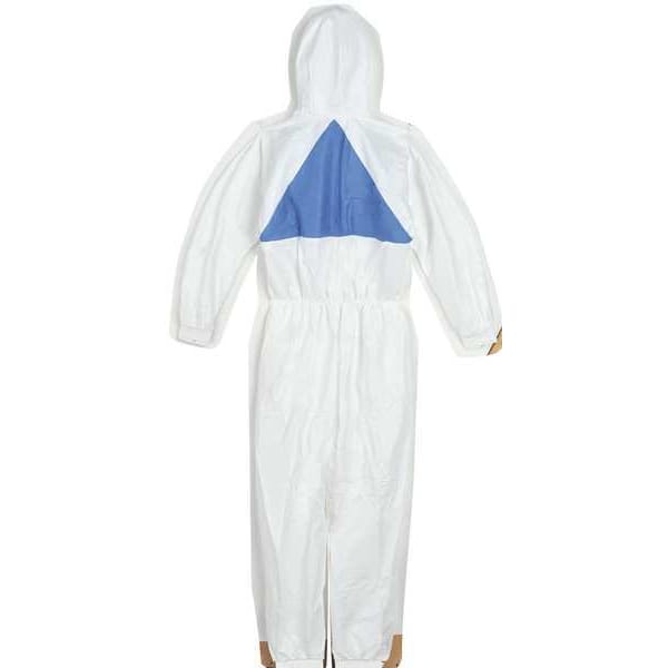 3M Disposable Coveralls, Hooded, M, PSD #4540+, Zipper, Knit Cuff, Elastic Ankle, Serged Seam - 4540-M