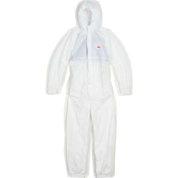 3M Disposable Coveralls, Hooded, M, PSD #4540+, Zipper, Knit Cuff, Elastic Ankle, Serged Seam - 4540-M