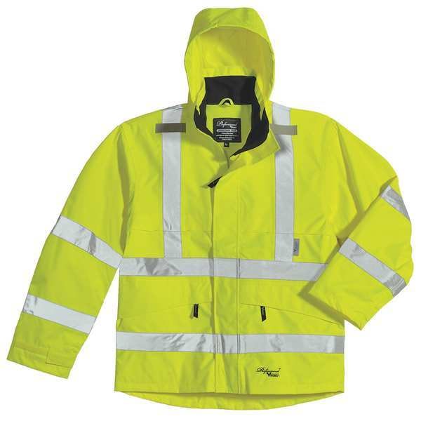 Viking Hi-Viz Safety Jacket, Polyester, Polyurethane, Class 3 Type R, Green, 3XL - D6329JG-XXXL