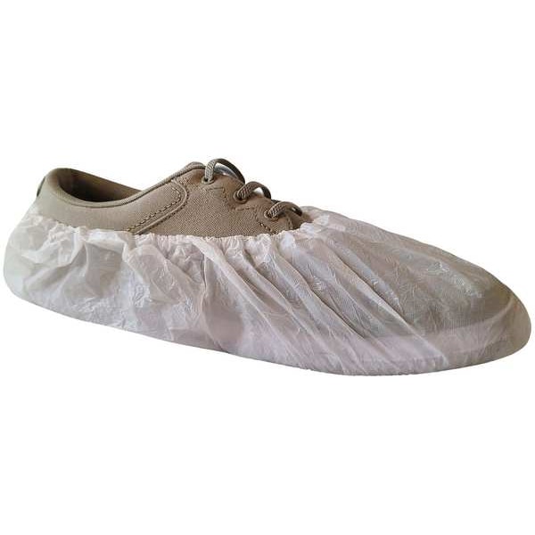 International Enviroguard Disposable Shoe Covers, CPE, White, Slip Resistant Sole: No , XL - 3602