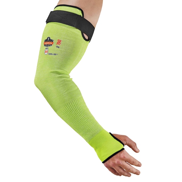 Ergodyne 22" Lime Cut-Resistant Protective Arm Sleeve Pair, PK144 - 7941CAPR22