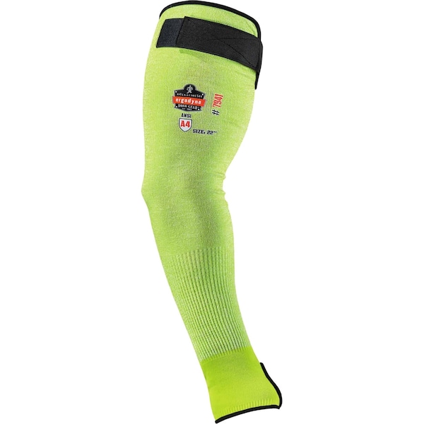Ergodyne 22" Lime Cut-Resistant Protective Arm Sleeve Pair, PK144 - 7941CAPR22