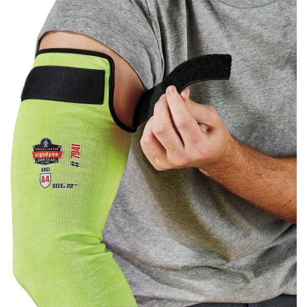 Ergodyne 22" Lime Cut-Resistant Protective Arm Sleeve Pair, PK144 - 7941CAPR22