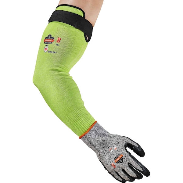 Ergodyne 22" Lime Cut-Resistant Protective Arm Sleeve Pair, PK144 - 7941CAPR22