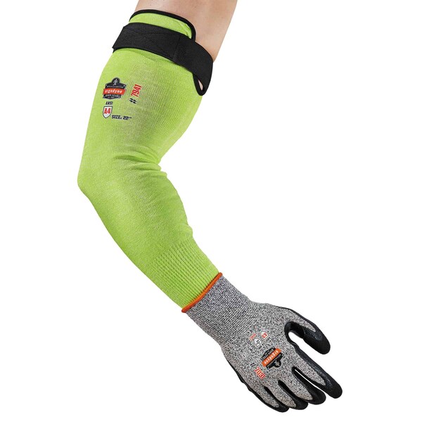Ergodyne 22" Lime Cut-Resistant Protective Arm Sleeve Pair, PK144 - 7941CAPR22