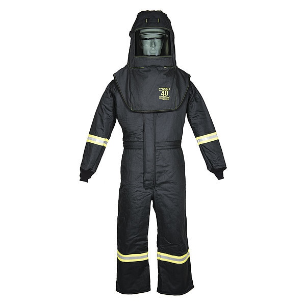Oberon TCG40 Series Arc Flash Hood & Coverall Suit Set L - TCG4A-L