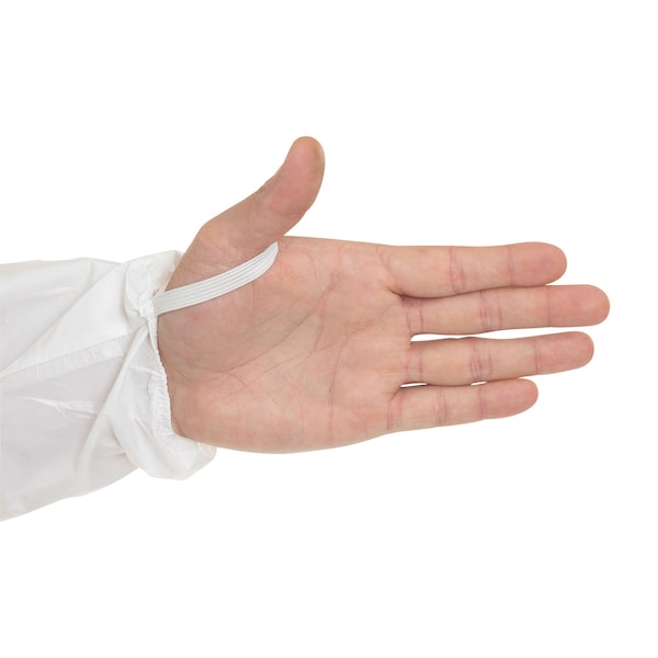 International Enviroguard Disposable Coverall, Collared, XL, Non-Woven Laminate, Zipper, Elastic Cuff, Attached Boots Ankle - CE11019CIS