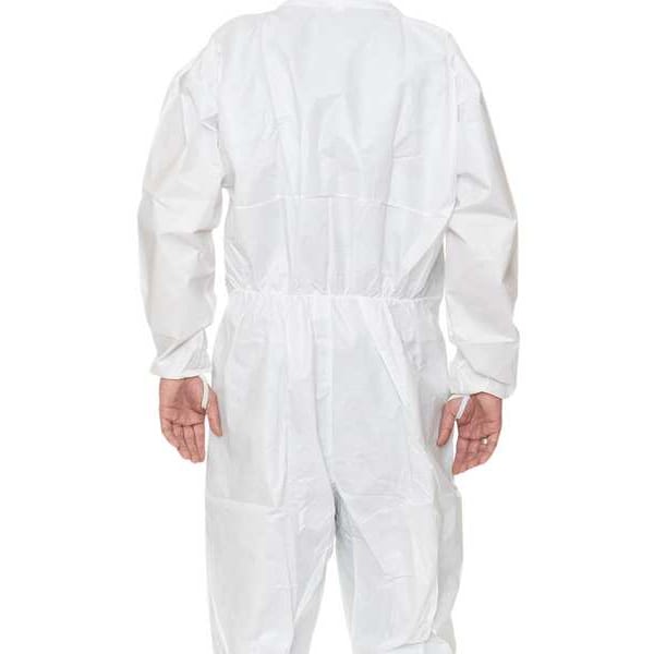International Enviroguard Disposable Coverall, Collared, XL, Non-Woven Laminate, Zipper, Elastic Cuff, Attached Boots Ankle - CE11019CIS
