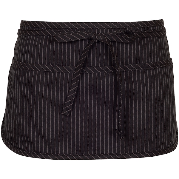 Fame (A Delta Plus Group Company) Waist Apron, 3-Pocket Waist, F9RB, Black Pinstripe - 83332
