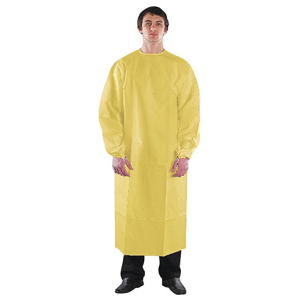 Ansell Gown, XL, Polyethylene, 66" L, 29" W, PK50 - 68-2300