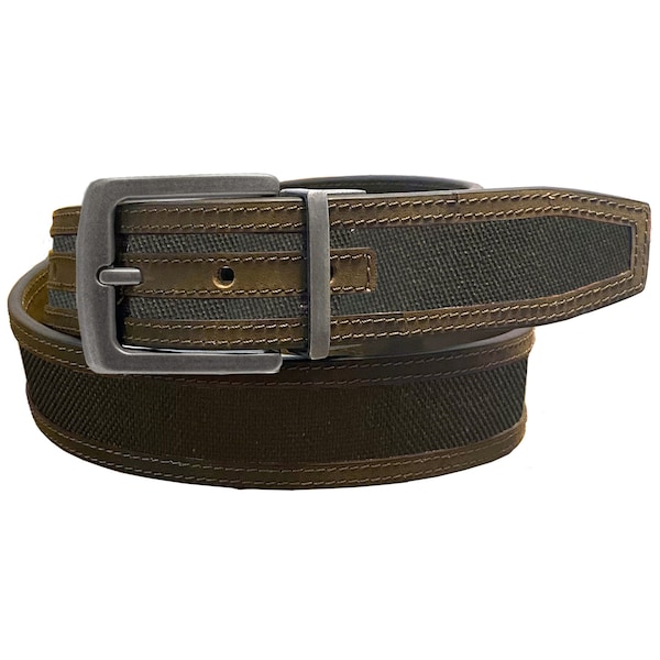 Rocky Tactical Belt, Leather, Green/Brown, 36 in, Buckle - RY5003-350-36