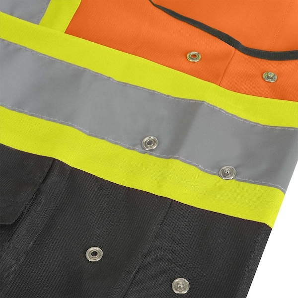 Pioneer Solid Vest w/Black Bottom, Orange, Small - V1020251U-S/M