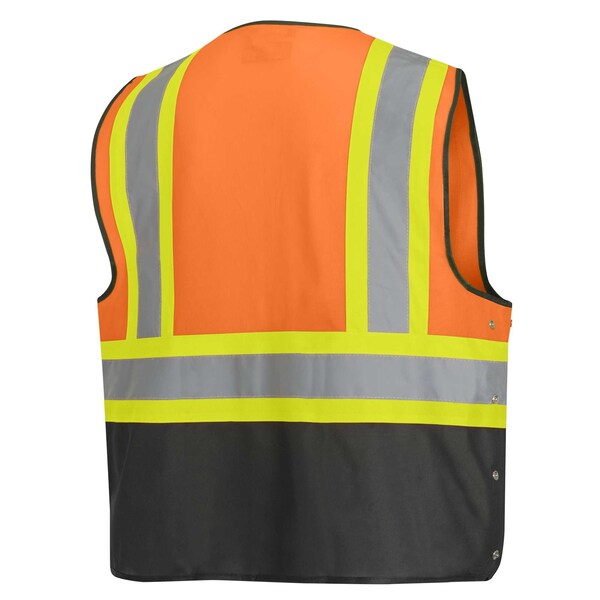 Pioneer Solid Vest w/Black Bottom, Orange, Small - V1020251U-S/M