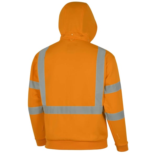 Pioneer Fleece Hoodie, Orange, 4XL - V1060351U-4XL