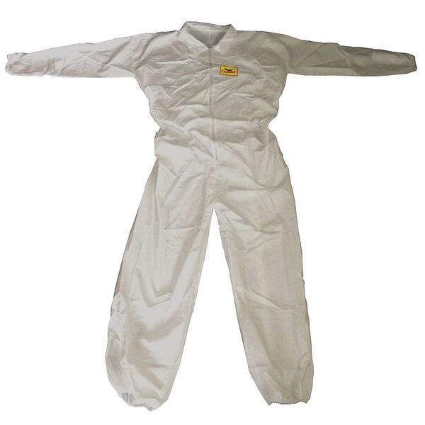 Condor Disposable Coverall, Collared, 2XL, Microporous Film Laminate, Zipper, Elastic Cuff, Elastic Ankle - 30C571
