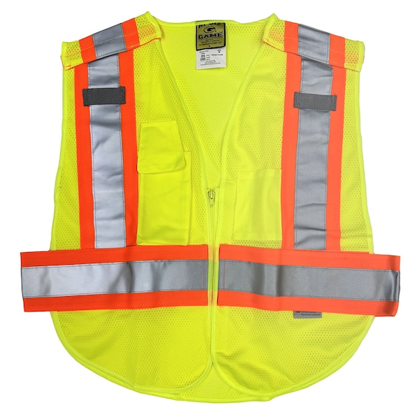 Game Workwear The 5-Point Breakaway Mesh Vest, Yellow, Size Small - I-684