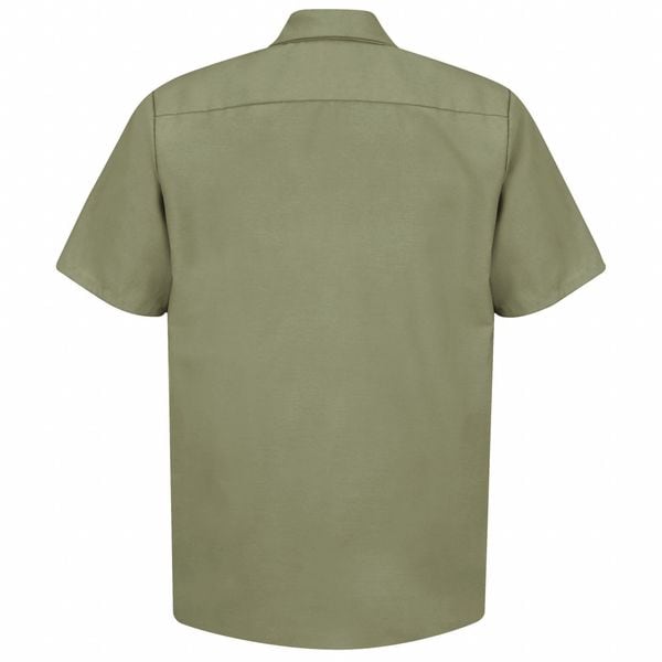 Vf Workwear Men's Short Sleeve Work Shirt, Cotton/Polyester, Button Closure, 2 Pocket(s), Khaki - SP24KK SS XL