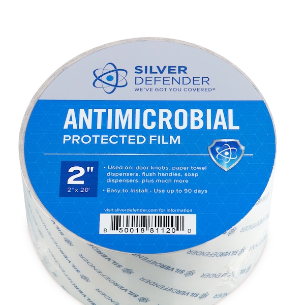Defensor Plateado Antimicrobiano, Película Autolimpiante (Cinta Perforada de 2" x 20') - TP-004-2-20