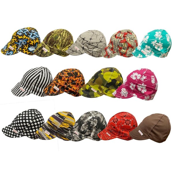 Comeaux Caps 7-3/8 in. Welder's Cap; 1000 Series, 7-3/8 in., Single Sided In Assorted Designs - 10738