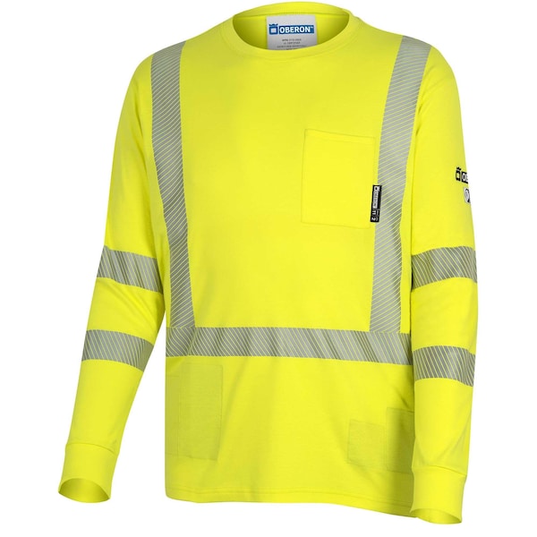 Oberon Men's Long Sleeve Safety Shirt, 11 cal/sq cm, L - ZFI306-L