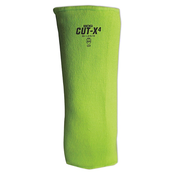 Bdg HiViz Green Cut Resistant Sleeve, Size 10" - 99-1-310-10