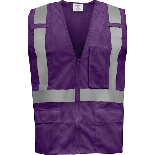 Ironwear Hi-Vis Safety Vest 5XL , Zipper 5 Pockets - 1284-PRZ-RD-5XL