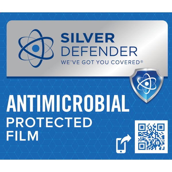 Película auto-limpiante antimicrobiana Silver Defender (calcomanías informativas para puertas o espejos) - DD-001-4-10-PK