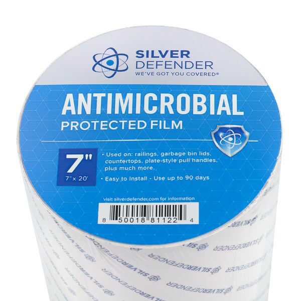 Defensor de plata antimicrobiano, película autolimpiante (Cinta perforada de 7" x 20') - TP-015-7-20