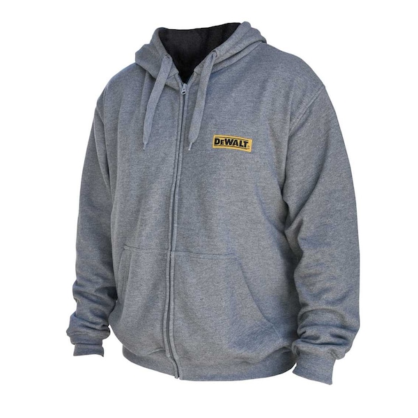 Dewalt Unisex DEWALT(R) Unisex Heated French Terry Cot, Heather Gray, Heats Up to 9 hr. , 20 2X - DCHJ080B-2X