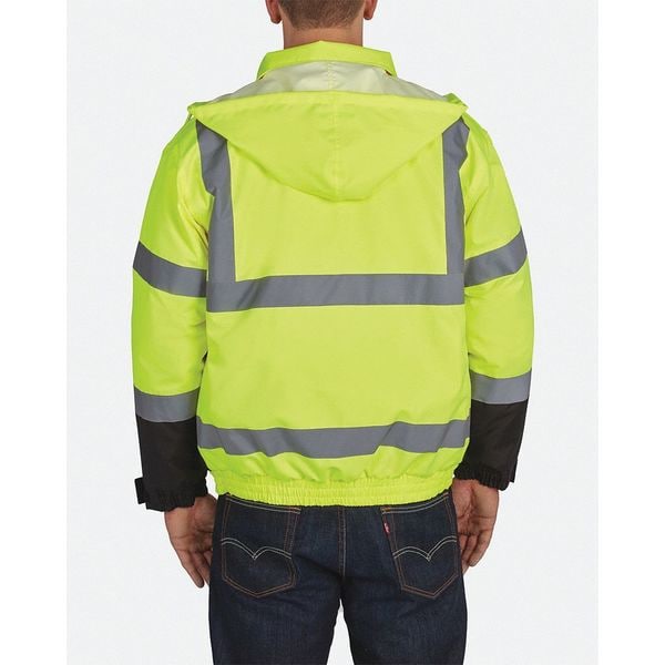 Utility Pro Hi-Vis Bomber Jacket, Teflon Fabric, Class 3 Black/Yellow, LT - UHV562-L-YB