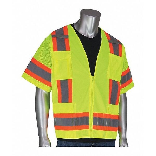 Pip Hi-Vis Vest, 11 Pockets, Lime Yl, 4XL - 303-0500-LY/4X
