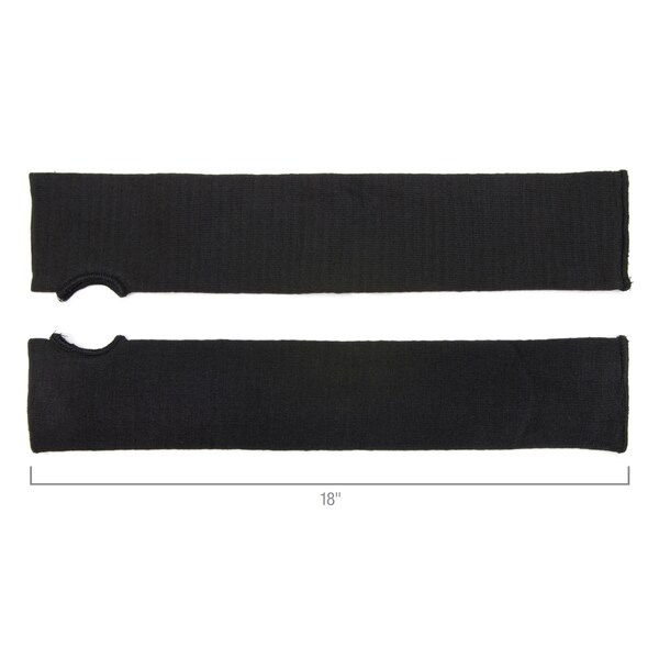 Steelman Kevlar A4 Cut Resistant Liquid Repelling Double Layer Safety Sleeves 1-Pair, Black - 60020