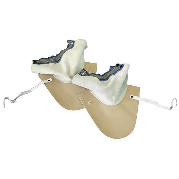 Chicago Protective Apparel Spats, Universal, Tan, Leather, Rear Snap, PR - 485-CL